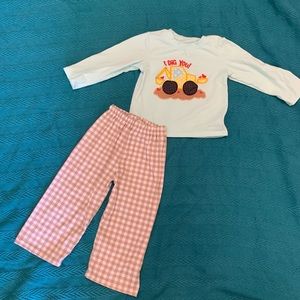 “I dig you” Pants set 12-18M